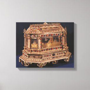 Marriage coffer, 1753 canvas print