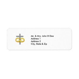 Marriage Cross Address Label