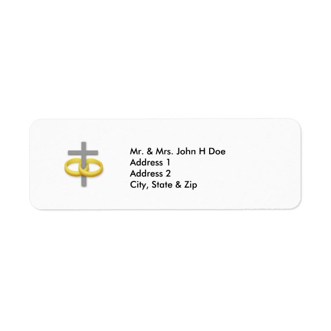 Marriage Cross Address Label (Front)