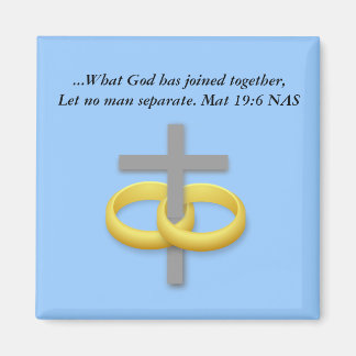 Marriage Cross Magnet with bible verse