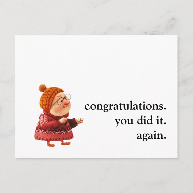 Marriage Divorcee funny attitude greeting Postcard (Front)