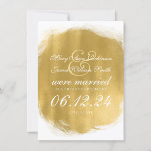 Marriage / Elopement Gold Paint Look Announcement