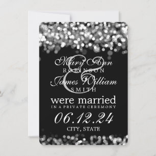 Marriage / Elopement Silver Lights Announcement