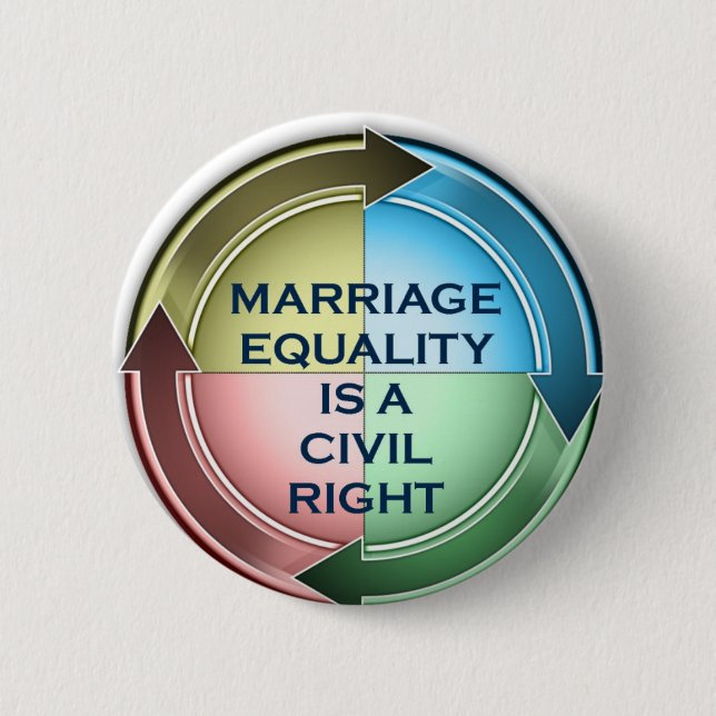 Marriage Equality 6 Cm Round Badge (Front)