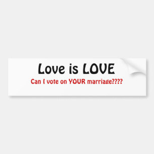Marriage equality bumper sticker