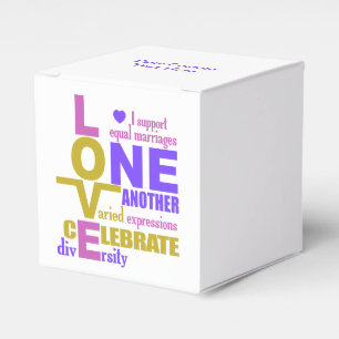 Marriage Equality / One Love custom favour boxes