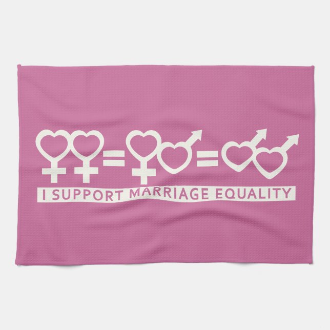 Marriage Equality / One Love custom hand towel (Horizontal)