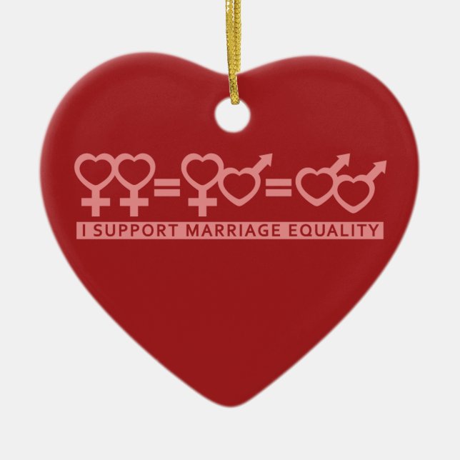 Marriage Equality / One Love custom ornament (Front)