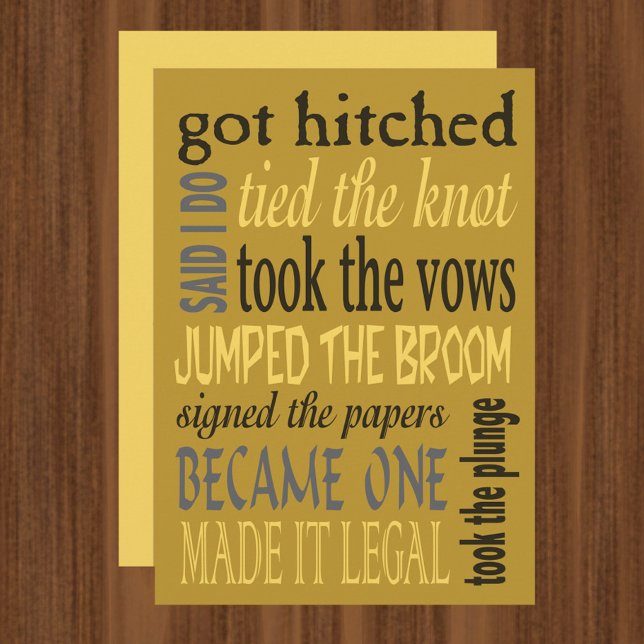 Marriage Euphemisms Funny Wedding Party Invitation (Creator Uploaded)