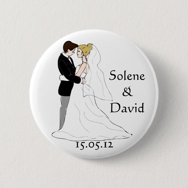 Marriage gift D-day swipes in 6 Cm Round Badge (Front)