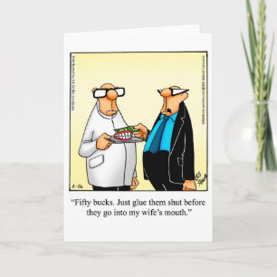 Marriage Humour "Glue Them Shut" Greeting Card