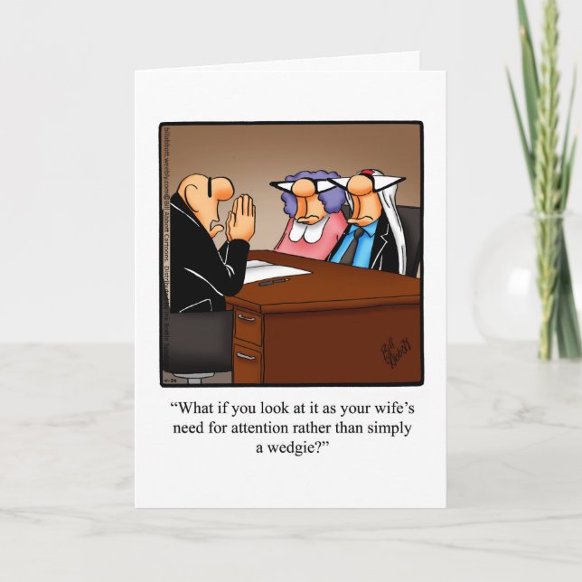 Marriage Humour Greeting Card (Front)