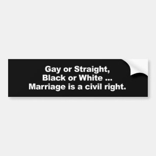 Marriage is a civil right Bumper Sticker