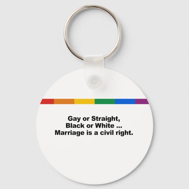 Marriage is a civil right key ring (Front)