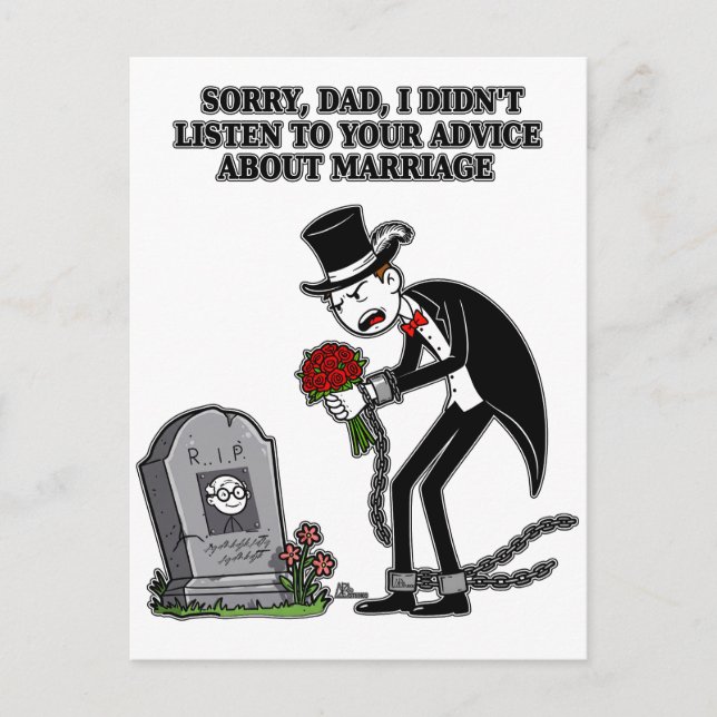 marriage is being stupid together postcard (Front)