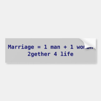 marriage is... bumper sticker