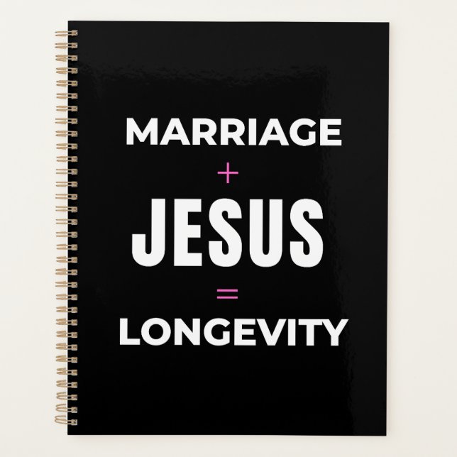 Marriage + Jesus = Longevity Planner (Front)