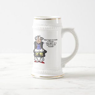 Marriage, Lightning, Thunder Humour Beer Stein