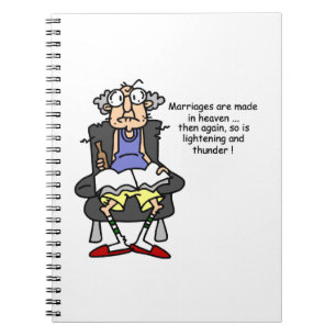 Marriage, Lightning, Thunder Humour Spiral Notebook