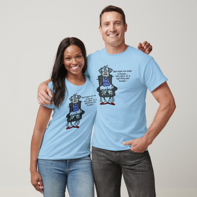 Marriage, Lightning, Thunder Humour T-Shirt (Unisex)