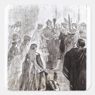 Marriage of Edward II  and Isabella of France Square Sticker