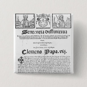 Marriage of Henry VIII and Catherine of Aragon 15 Cm Square Badge
