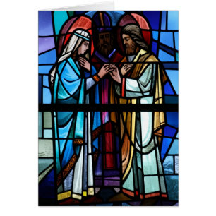 Marriage of Mary and Saint Joseph Stained Glass