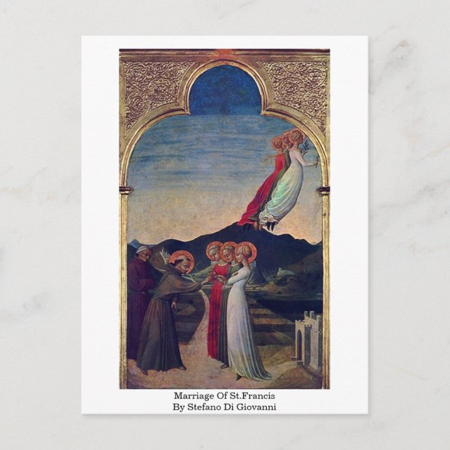 Marriage Of St.Francis By Stefano Di Giovanni Postcard (Front)