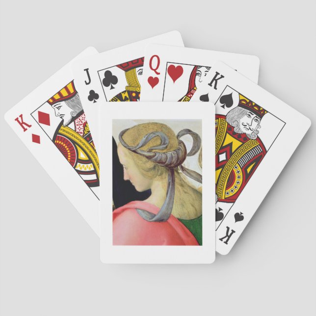 Marriage of the Virgin, detail showing one of the Playing Cards (Back)