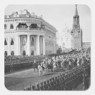 Marriage of Tsar Nicholas (1868-1918) to Alexandra Square Sticker