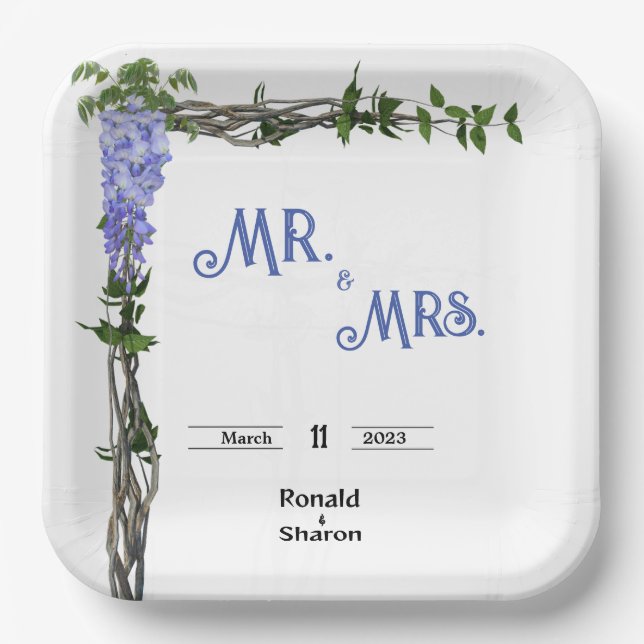 Marriage  paper plate (Front)
