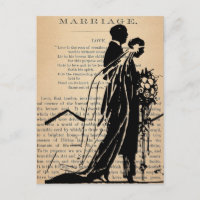 Marriage Poem by Longfellow Bride Groom Silhouette