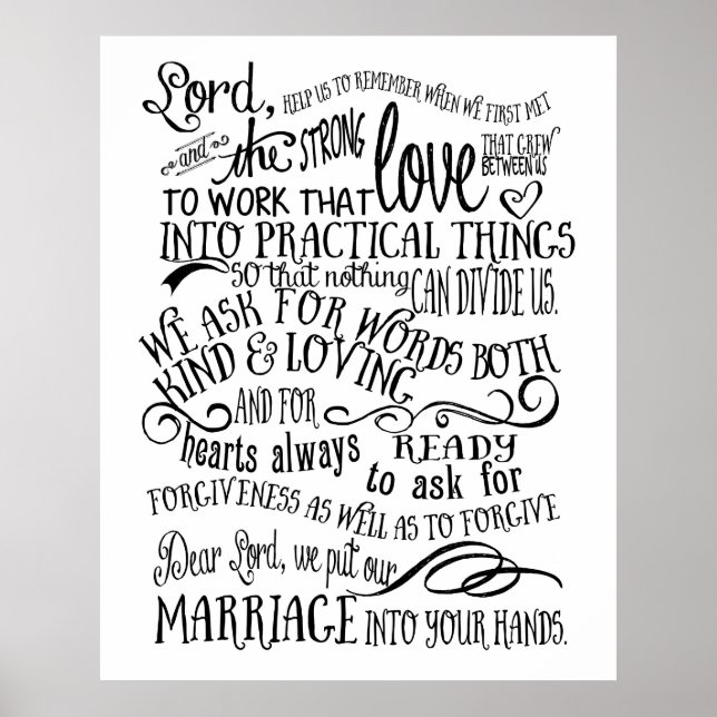 Marriage Prayer poster art print (Front)