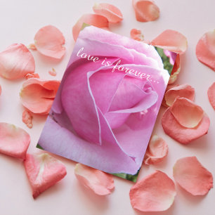 Marriage Proposal Pink Rose Floral Big Card