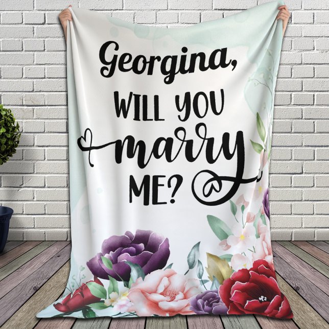 Marriage Proposal Props | Will You Marry Me?  Fleece Blanket (Creator Uploaded)