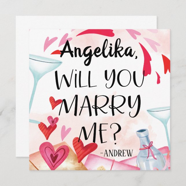 Marriage Proposal | Will You Marry Me? Custom Name (Front/Back)