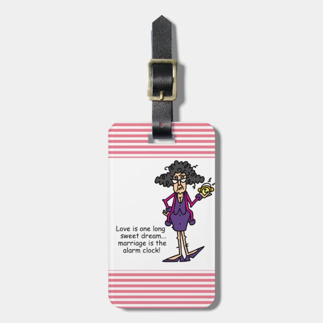 Marriage Rude Awakening Luggage Tag (Front Vertical)