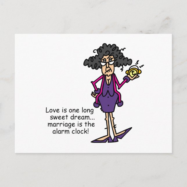 Marriage Rude Awakening Postcard (Front)