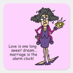 Marriage Rude Awakening Square Sticker