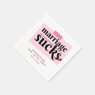 Marriage Sucks! Funny Divorce Announcement Party Napkin