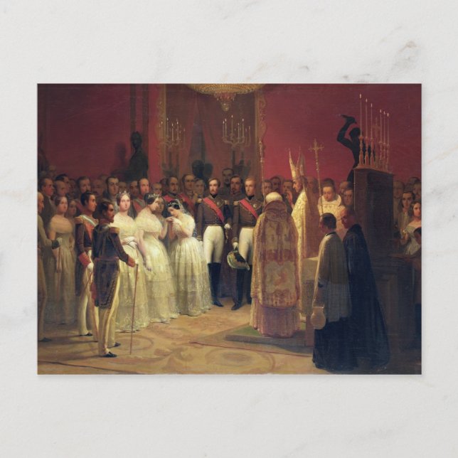 Marriages of Queen Isabella II Postcard (Front)