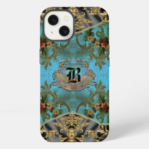 Marrie Victorian Pattern V Monogram iPhone 13 Case