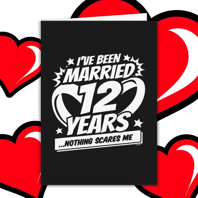 Married 12 Years Funny 12th Wedding Anniversary Card (Creator Uploaded)
