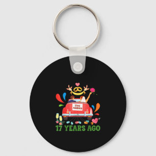 Married 17 years ago funny 17th anniversary couple key ring
