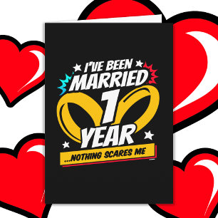 Married 1 Year Funny 1st Wedding Anniversary Card
