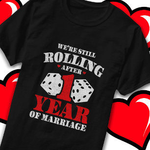 Married 1 Year Funny 1st Wedding Anniversary T-Shirt