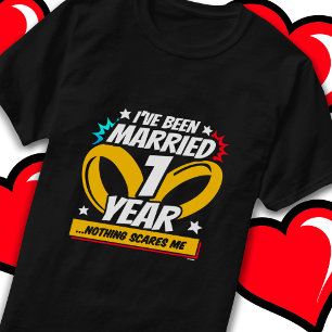 Married 1 Year Funny 1st Wedding Anniversary T-Shirt