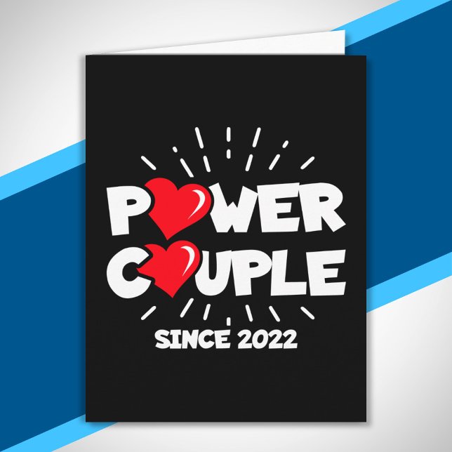 Married 2022 - Power Couple - Wedding Anniversary Card (Creator Uploaded)