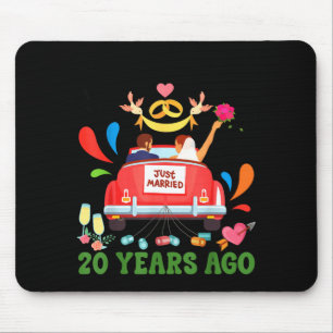 Married 20 years ago funny 20th anniversary couple mouse pad