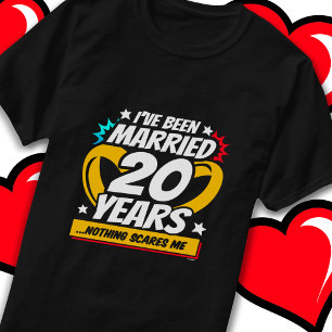 Married 20 Years Funny 20th Wedding Anniversary T-Shirt